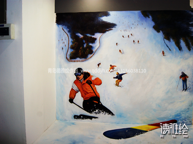 青岛3D立体画-滑雪